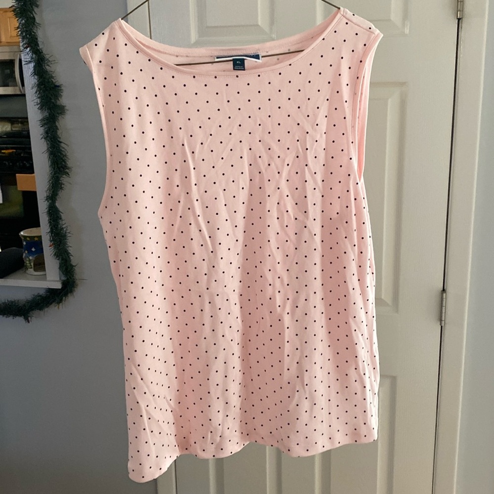❗️NWOT Karen Scott Pink Polkadot Tank